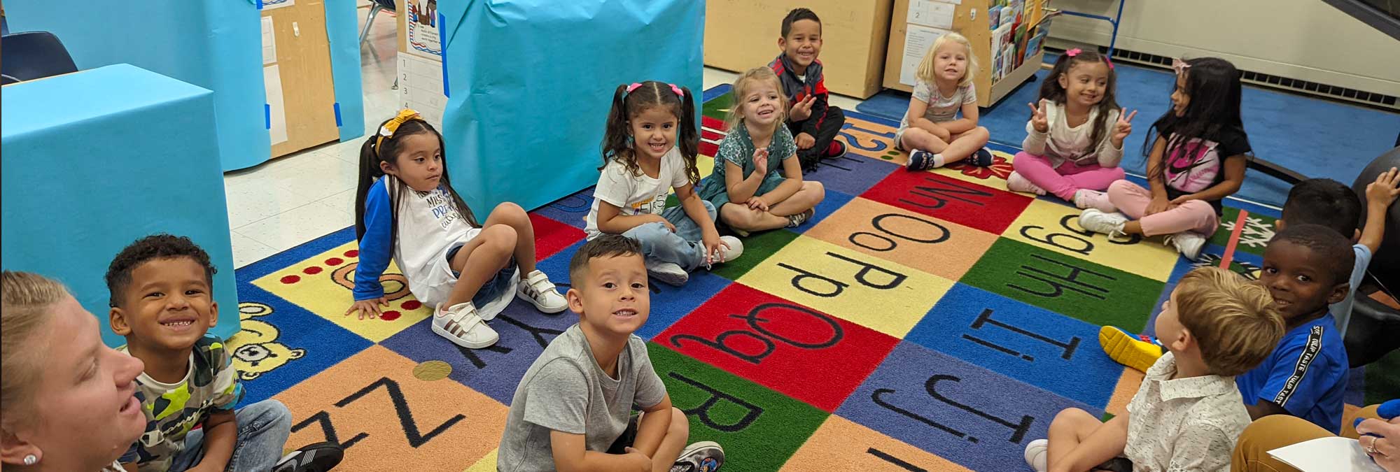 Children Sitting LaMonte School Circle Time